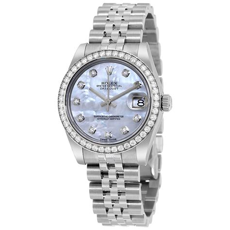 Rolex Datejust 31 Factory Mother of Pearl Diamond Dial Steel